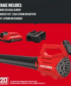 CRAFTSMAN Leaf Blowers 20-volt Max 340-CFM Handheld Cordless Electric Leaf Blower (Battery & Charger Included) 18 CRAFTSMAN Leaf Blowers 20-volt Max 340-CFM Handheld Cordless Electric Leaf Blower (Battery & Charger Included) -Lowes Store 11426722