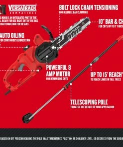 Alternative view of CRAFTSMAN Chainsaws & Pole Saws 8-Amp 10-in Corded Electric Chainsaw