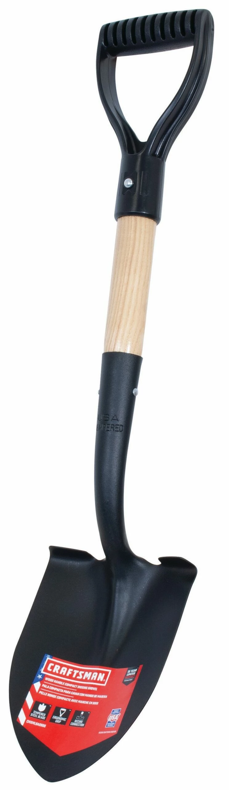 CRAFTSMAN Lawn & Garden Hand Tools 10.75-in Wood D-Handle Digging Shovel 6 CRAFTSMAN Lawn & Garden Hand Tools 10.75-in Wood D-Handle Digging Shovel - Image 6