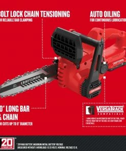 Alternative view of CRAFTSMAN Chainsaws & Pole Saws 20-Volt Max 10-in Cordless Electric Chainsaw 2 Ah (Battery & Charger Included)