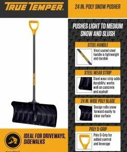 Alternative view of True Temper Lawn & Garden Hand Tools 24-in Poly Snow Shovel with 36-in Steel Handle