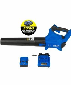 Kobalt Leaf Blowers 24-volt 500-CFM Brushless Handheld Cordless Electric Leaf Blower 4 Ah (Battery & Charger Included)